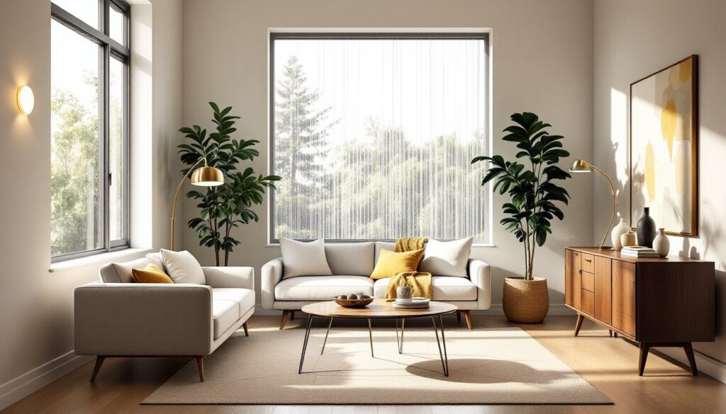 mid century interior style